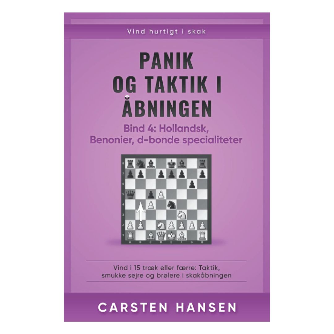 Forside af "Panik og taktik – Bind 4: Hollands, Benonier, d-bonde specialiteter" af Carsten Hansen.