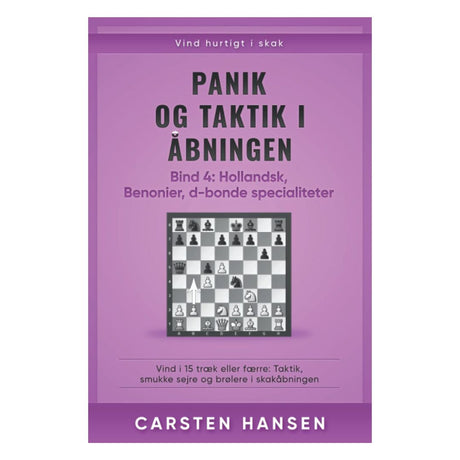 Forside af "Panik og taktik – Bind 4: Hollands, Benonier, d-bonde specialiteter" af Carsten Hansen.