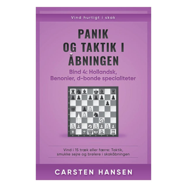 Forside af "Panik og taktik – Bind 4: Hollands, Benonier, d-bonde specialiteter" af Carsten Hansen.