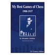 Forside af "Alexander Alekhine – My Best Games of Chess 1908-1937" – en klassisk partisamling i moderne udgave.