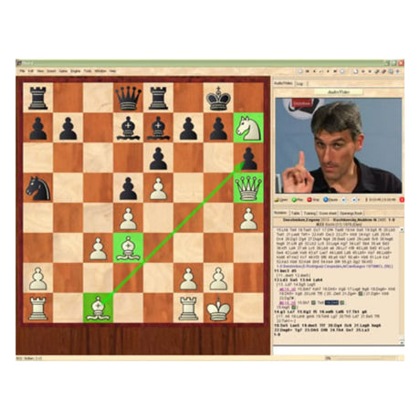 Stormester daniel king sidder emd en løftet pegefinger for at gøre opmærksom på de ofre, som hvid kan spille mod sorts svage konge