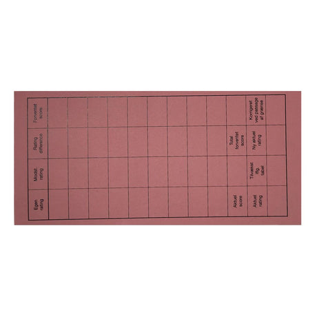 bagside af rundekort fra dansk skaksalg, der kan bruges til at lægge en skakturnering i formatet monrad her i farven lyserød