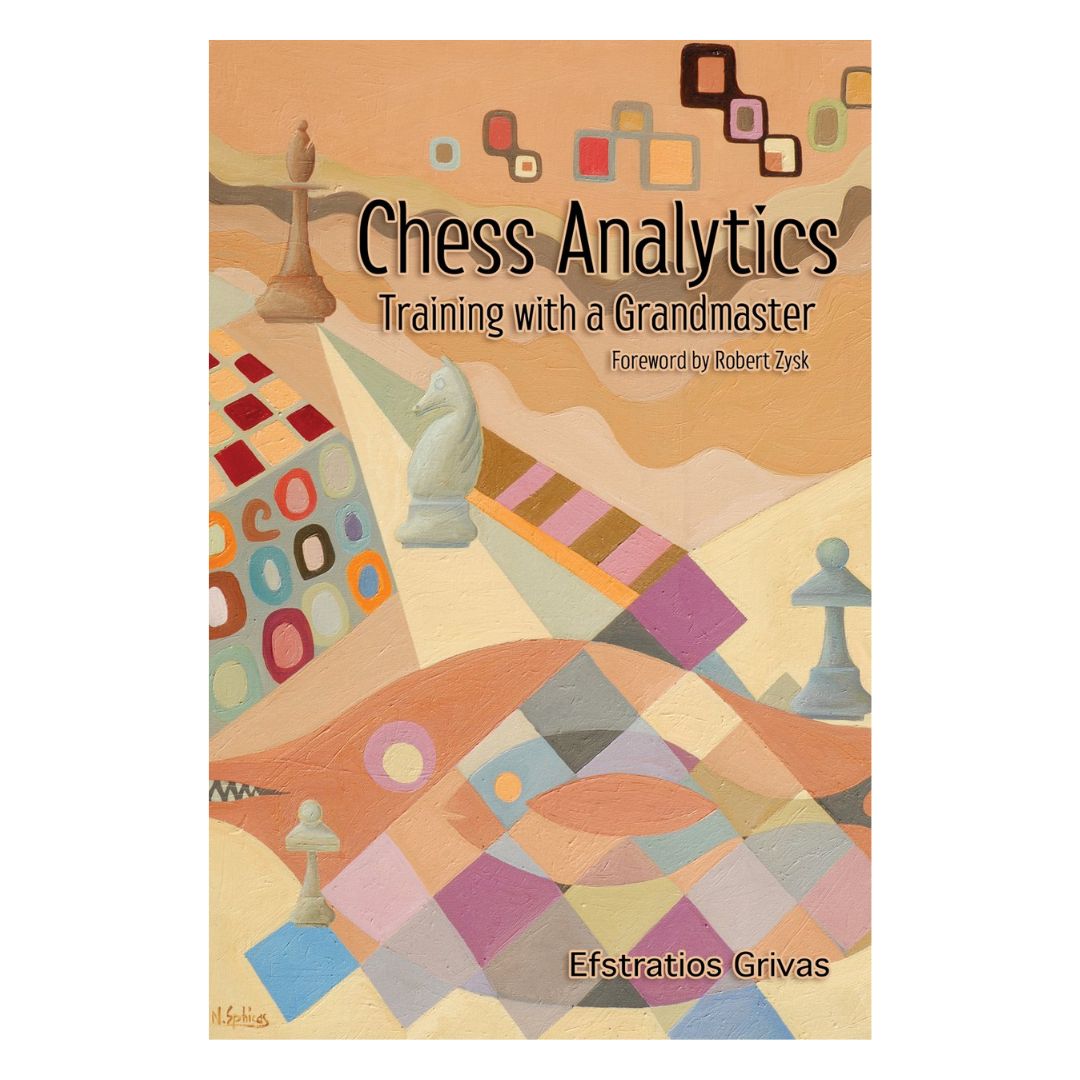 Forside af skakbogen Analytics af GM Efstratios Grivas med fokus på logisk analyse og typiske skaktemaer.