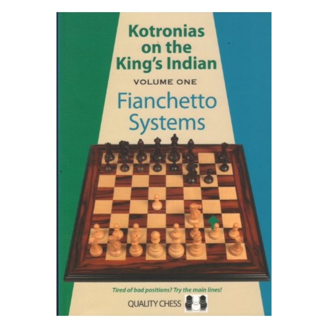 I dette første bind af Kotronias on the kings indian fokuseres der på fianchetto systemer som hvid kan spille