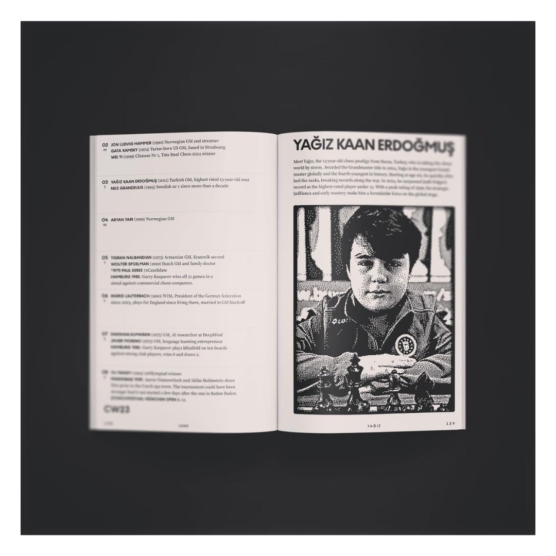 Et blik på Yagiz Kaan Erdogmus i pocket chess 2025 som er et tyrkisk skaktalent, der gjorde en god figur ved SKAK OL 2024 i budapest