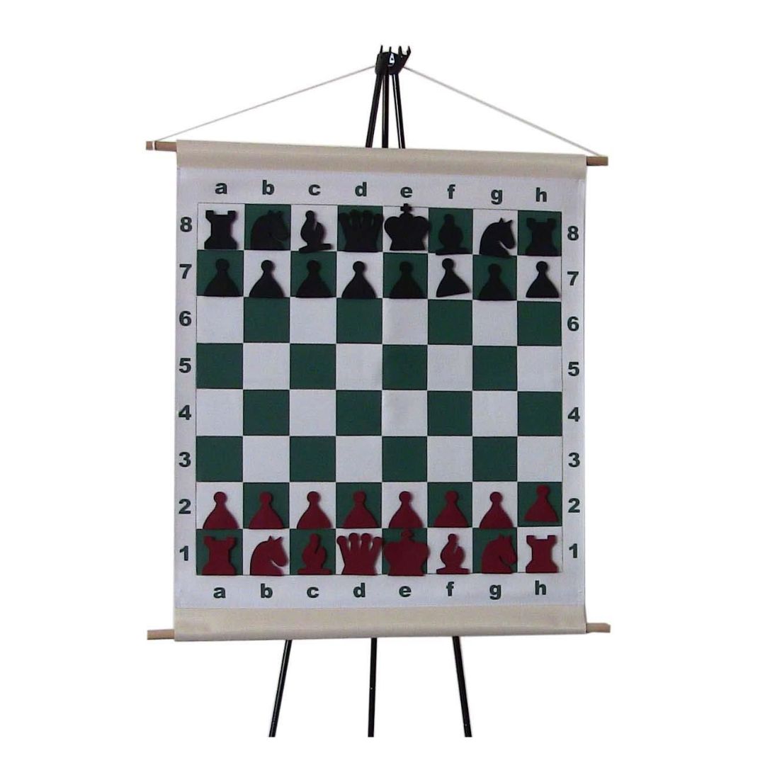 Demonstrationsbræt i vinyl der kan rulles sammen: Kendt fra skakklubber i hele landet - bl.a. Øbro Skakforening
