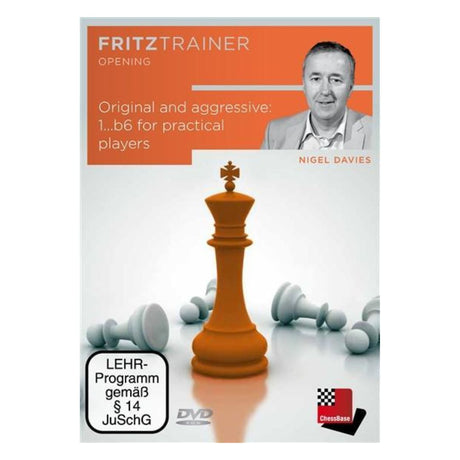 original and aggressive 1...b6 for practical players er en DVD med viden om skakåbningen Owen's forsvar præsenteret af Nigel Davies