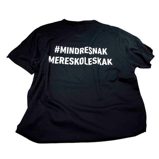 T-shirt Voksen #Mindresnakmereskoleskak Small