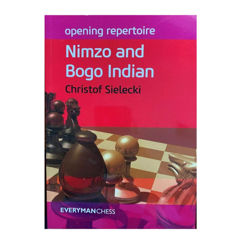 "Skakbog om Nimzo- og Bogo-Indisk forsvar for sort, med fokus på tematiske ideer og strategier."

