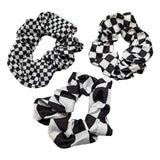 3 skakternede scrunchies med små, mellem og store skaktern. Køb flere, spar mere