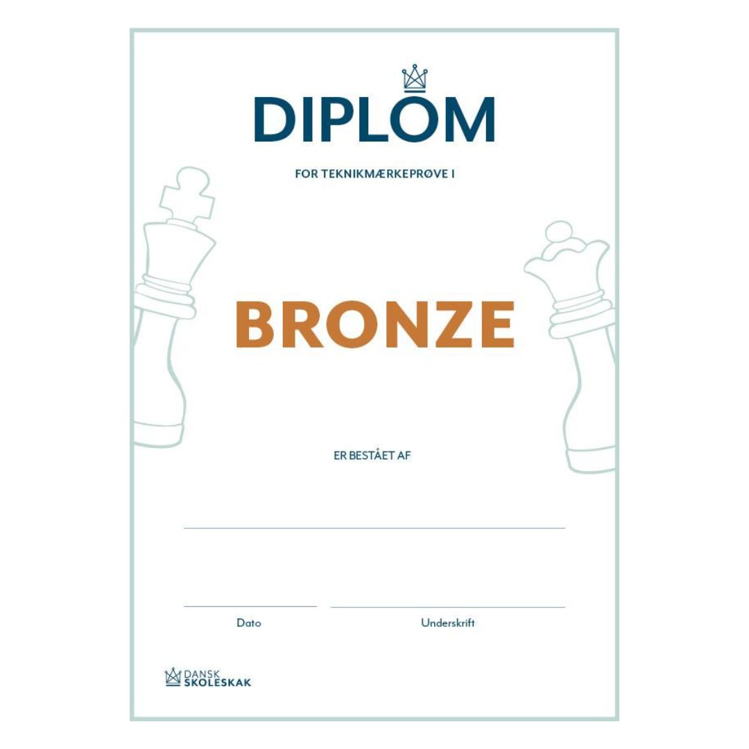 Bronzediplom + stofmærke