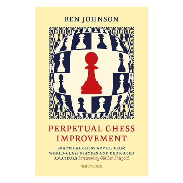 Forside af skakbogen Perpetual Chess Improvement af Ben Johnson.