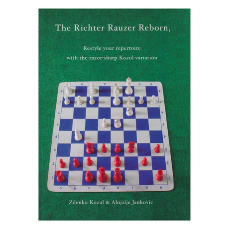 Forsiden af bogen "The Richter Rauzer Reborn", en skakbog om hovedvarianten i Åben Siciliansk for hvide spillere, der vil spille for sejr.