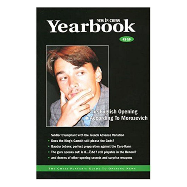 Forside af New In Chess Yearbook 69 med analyser af moderne skakåbninger.