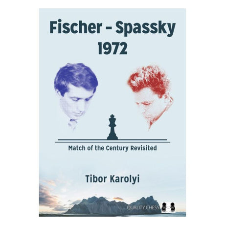 Forsiden af skakbogen Fischer - Spassky 1972 af Tibor Karolyi.