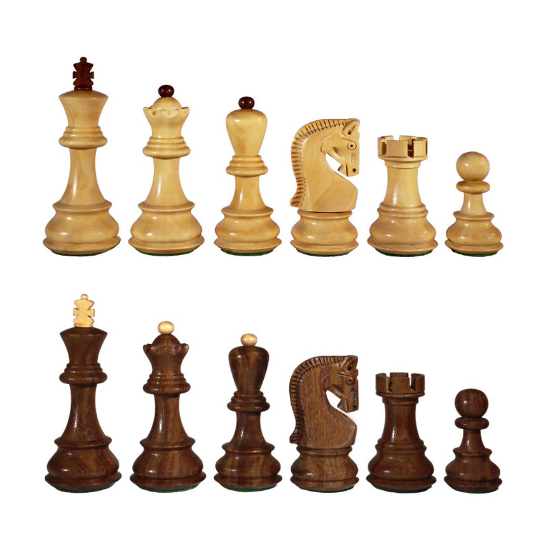 Queen's Gambit - eksklusive skakbrikker (lyst træ)