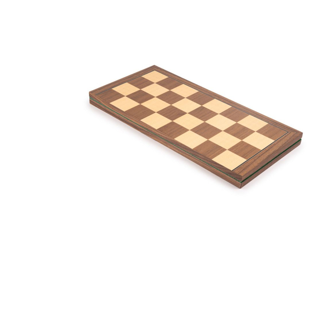 Sammenklappet luksus foldbart spansk skakbræt, der fylder halvdelen af et normalt skakbræt