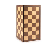 Skakbræt der står op og er let klappet sammen som står stabilt og produceret i Spanien for Ferrer Chessboards
