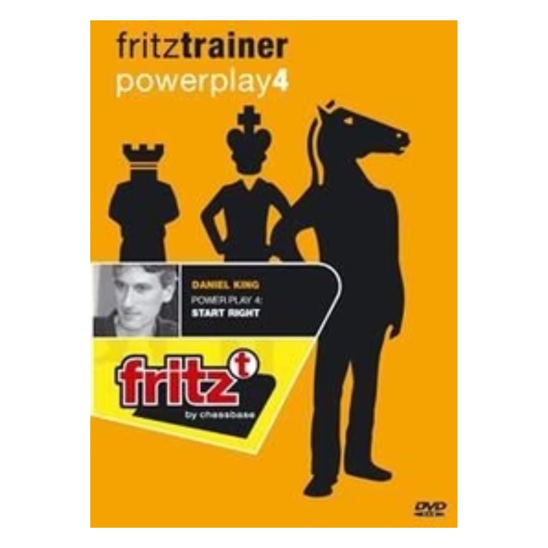 Forsiden på dvd'en i chessbase's fritztrainer serie powerplay der handler om at spille åbningspillet i skak korrekt