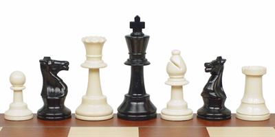 Staunton-skakbrikker hvid/sort - vægtede